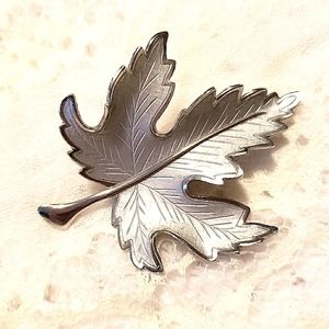 3 for $10 - Silver Tone Maple Leaf Brooch Pin
